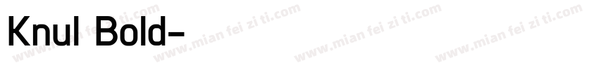 Knul Bold字体转换